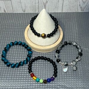 Beautiful Beaded Charm Bracelet Set